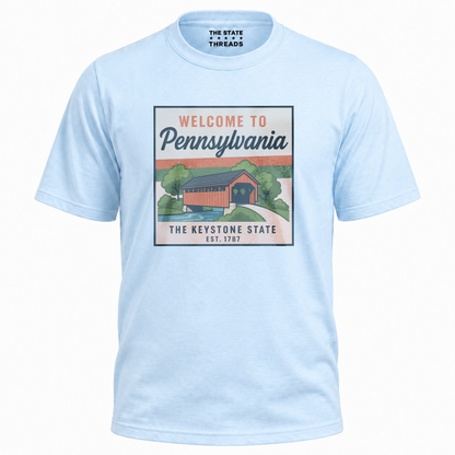 Pennsylvania Covered Bridge Scenic Vintage State Shirt