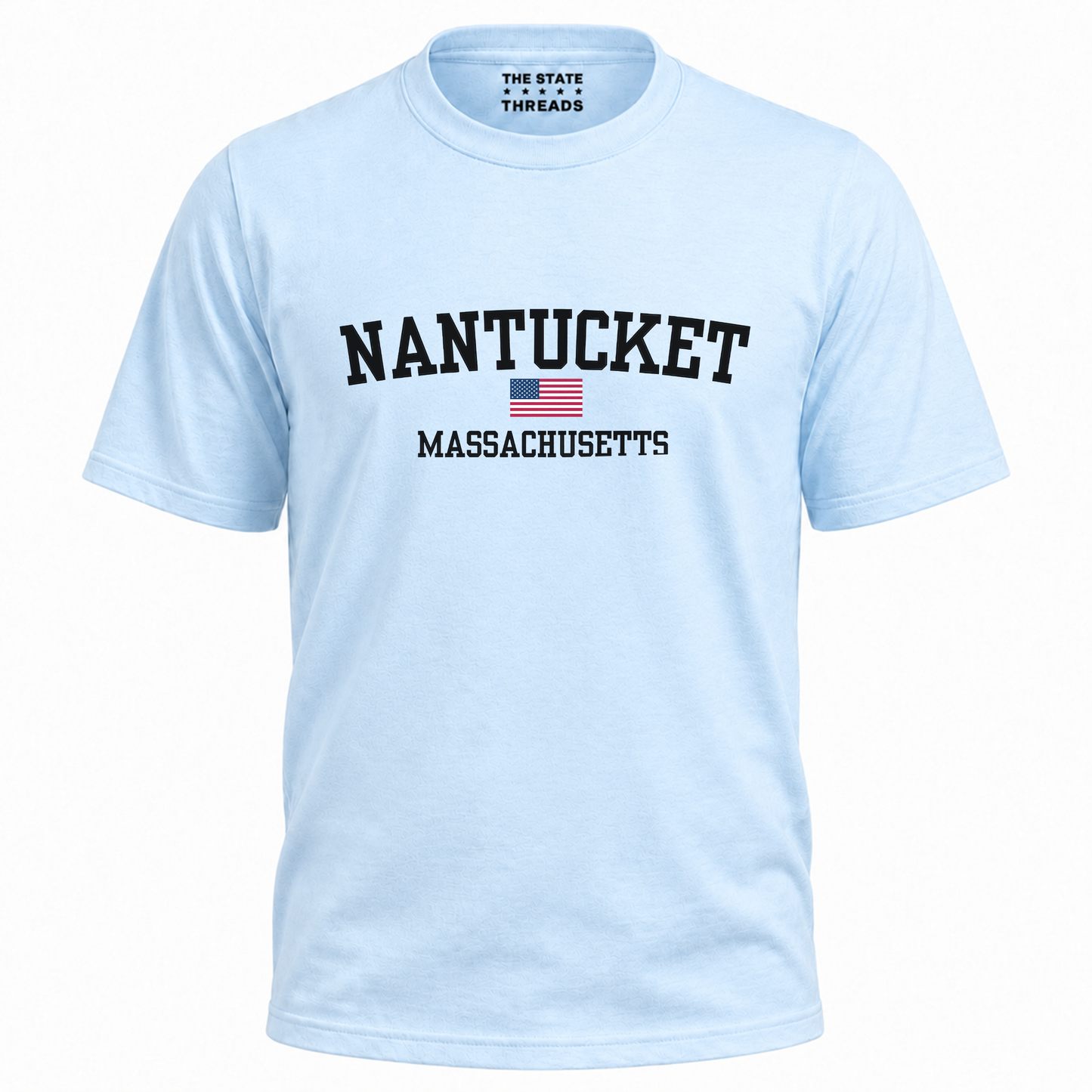 Massachusetts Nantucket American Flag Vintage Sporty Shirt