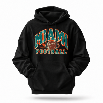 Miami Florida Football Retro Varsity Game Day Hoodie
