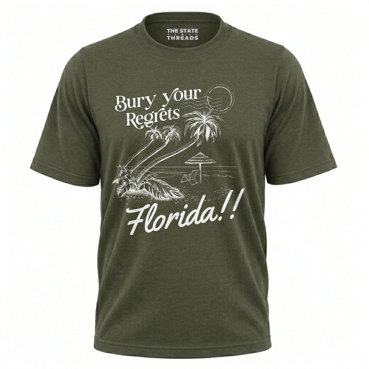 Florida Bury Your Regrets Tropical Coastal Beach Shirt