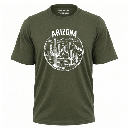 Arizona Desert Cactus Mesa Landscape Vintage Shirt