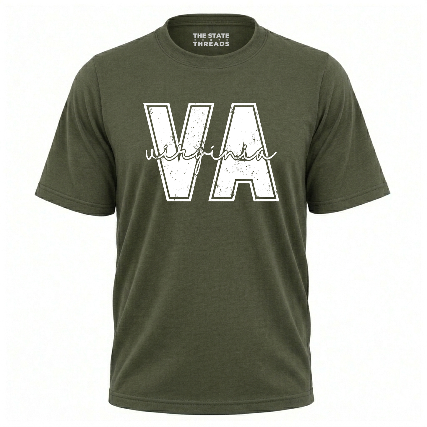 Virginia Varsity Letter Distressed State Shirt