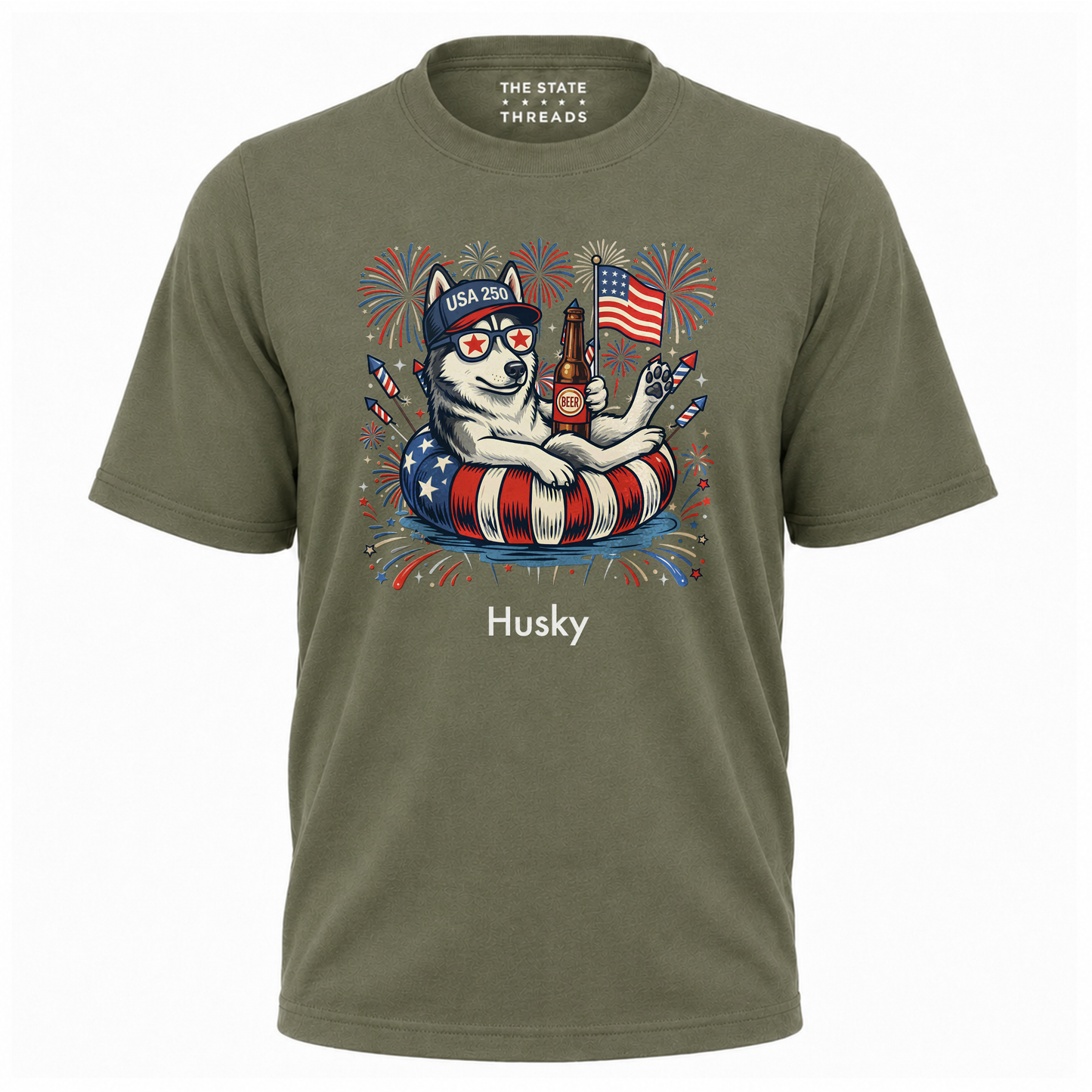 America 250 Patriotic Dogs July 4th Shirt