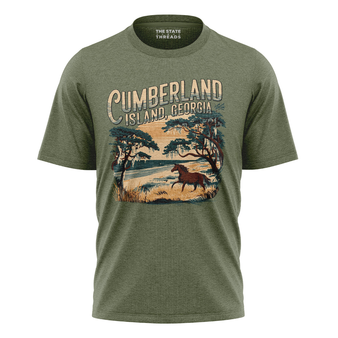Cumberland Island Georgia Wild Horse Coastal Vintage Shirt