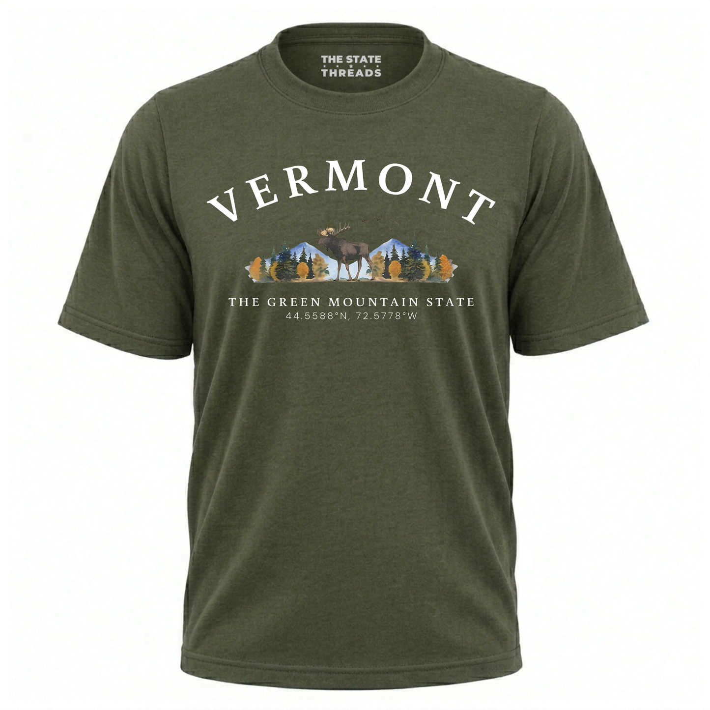 Vermont Green Mountain State Moose Wilderness Adventure Shirt