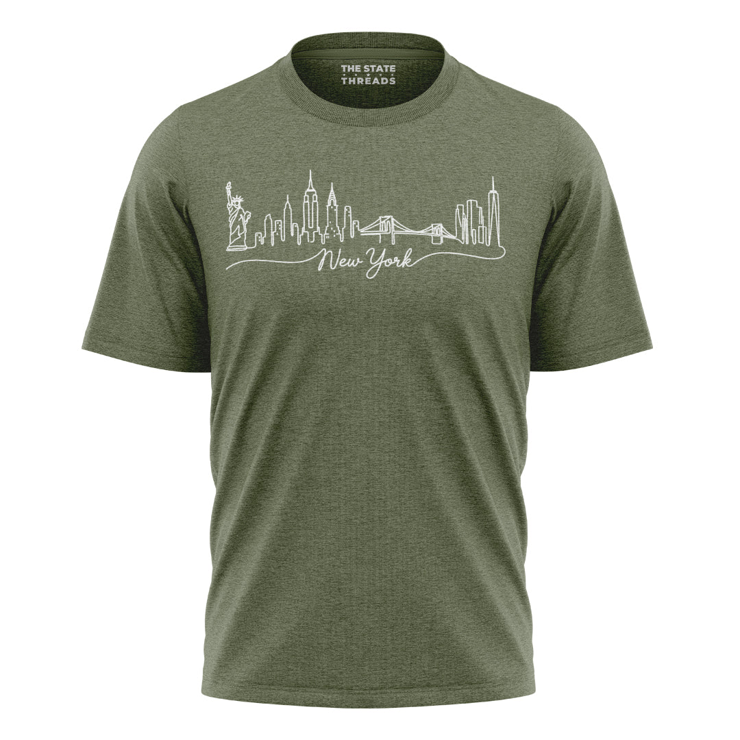 New York Skyline Minimalist Line Art Shirt
