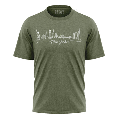 New York Skyline Minimalist Line Art Shirt