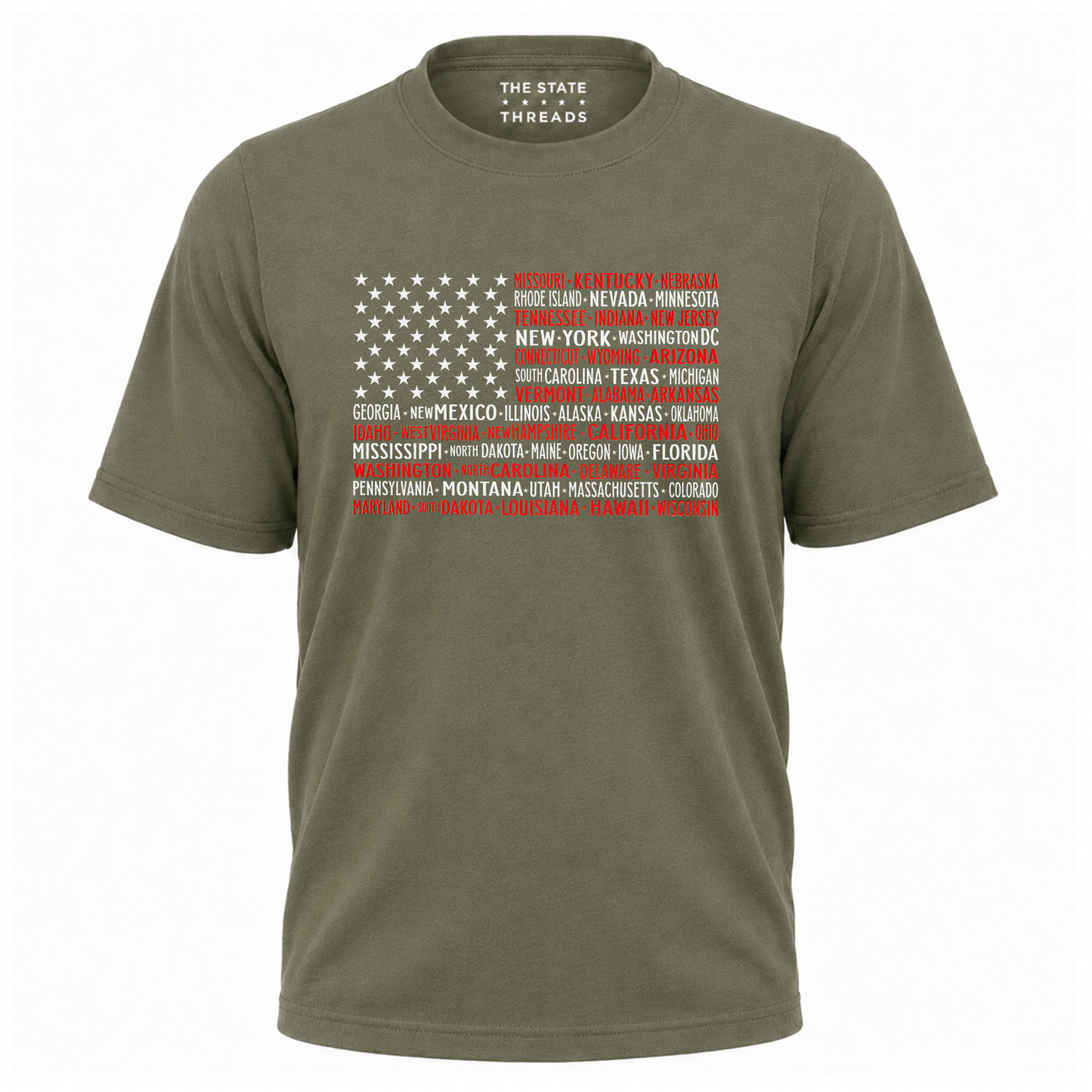 America 50 States Flag Retro Patriotic Shirt