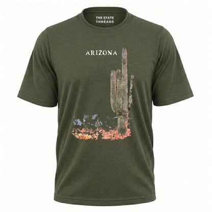 Arizona Saguaro Cactus Desert Watercolor Landscape Shirt