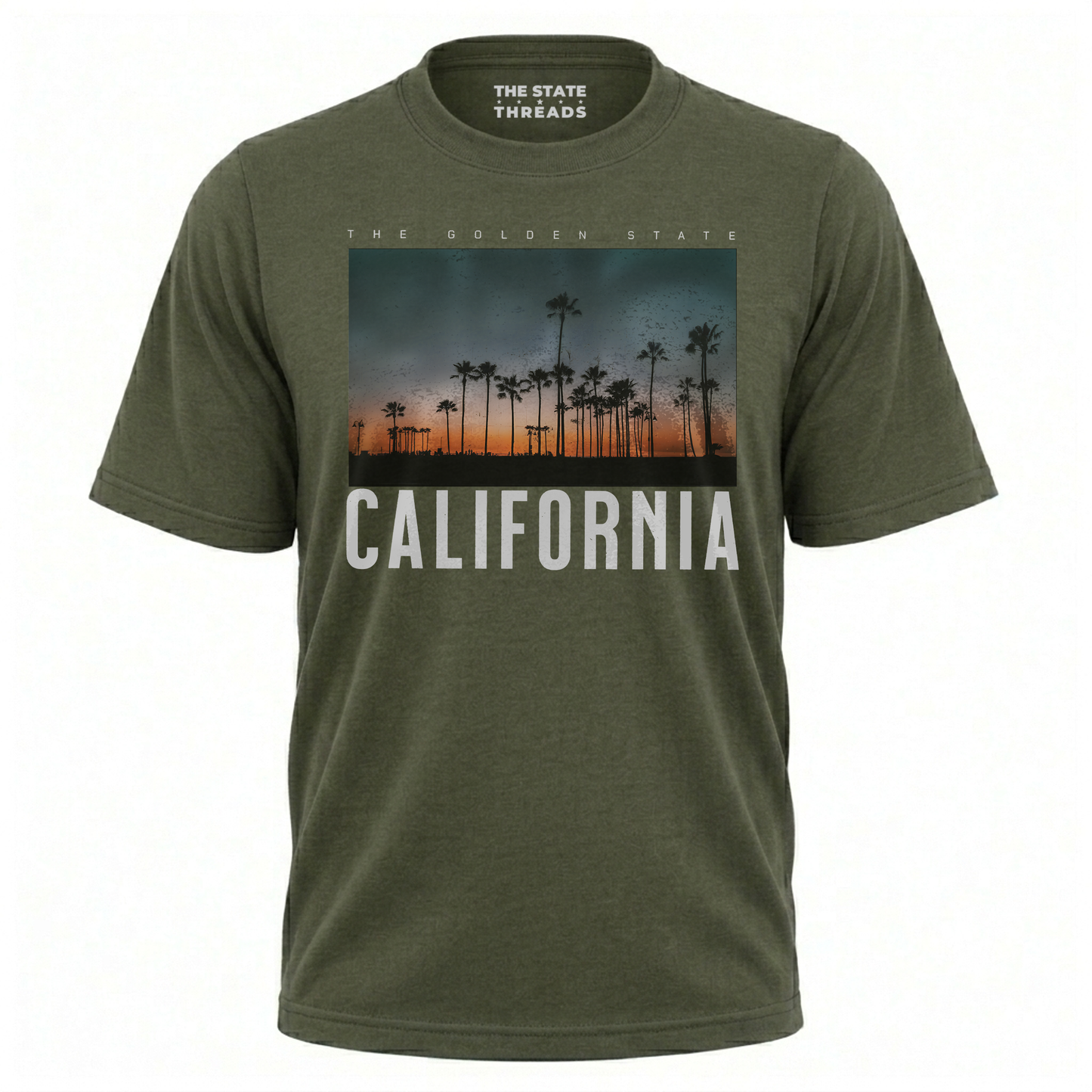 California Sunset Palm Trees Retro Streetwear Shirt