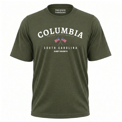 South Carolina Columbia Crossed Flags City Pride Shirt