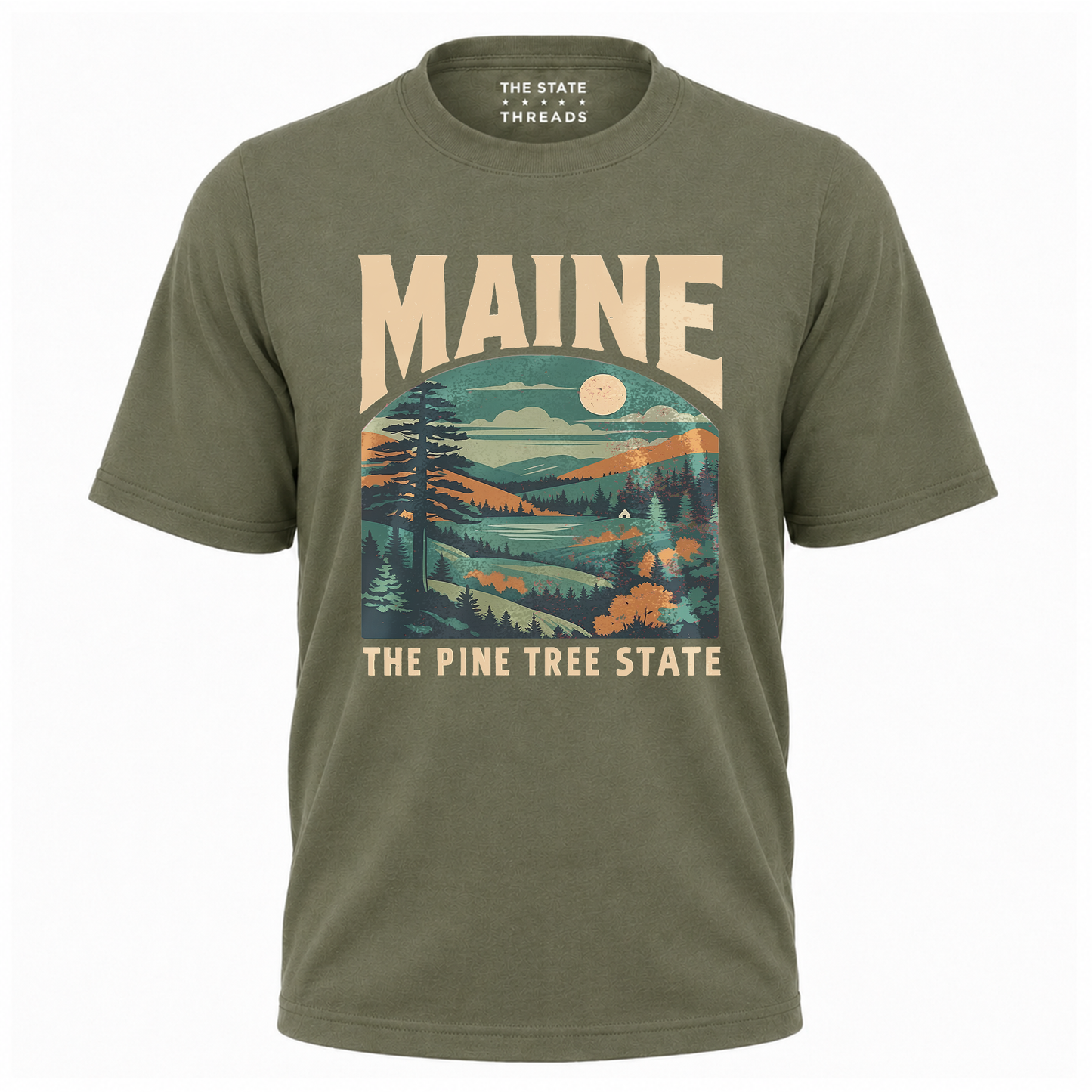 Maine Pine Tree State Vintage Nature Shirt