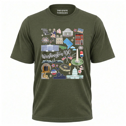 Washington DC Patriotic Icons Collage Shirt