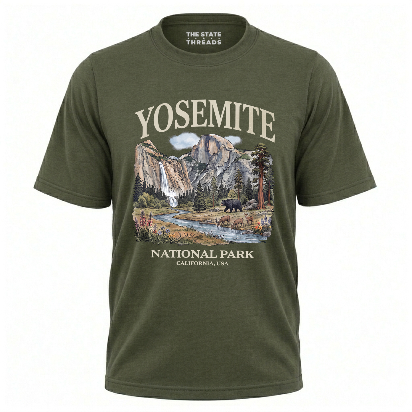 Yosemite National Park California Vintage Wildlife Bear Shirt