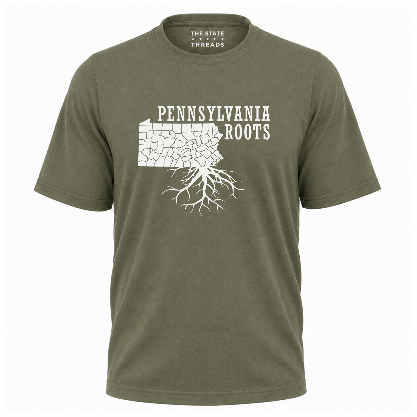Pennsylvania Roots State Heritage Distressed Map Shirt