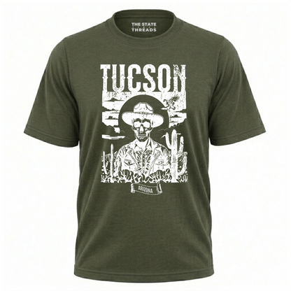 Arizona Tucson Cowboy Skull Retro Desert Western Shirt