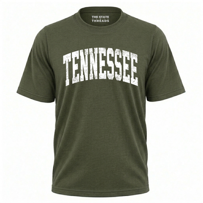 Tennessee Volunteer State Retro Graphic Casual Varsity Shirt