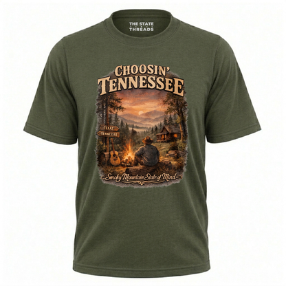 Tennessee Smoky Mountains Campfire Cabin Nature Shirt