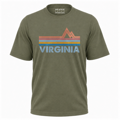 Virginia Mountain Retro State Pride Travel Shirt