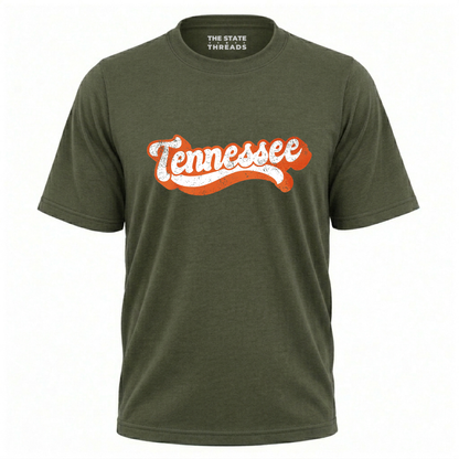 Tennessee Retro Orange Script Game Day Shirt