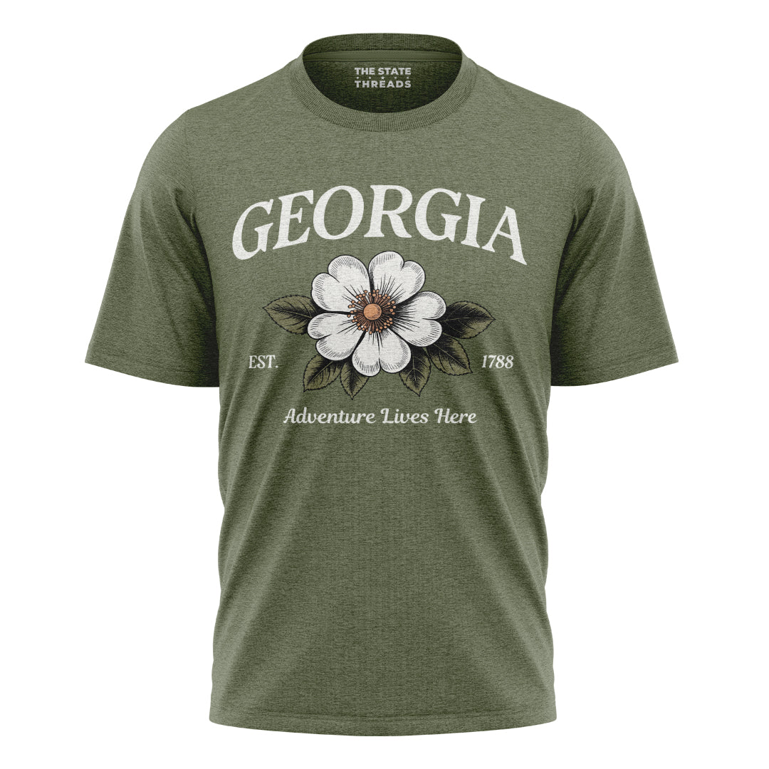 Georgia State Flower Cherokee Rose Adventure Vintage Shirt