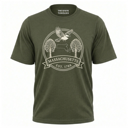 Massachusetts Black-capped Chickadee State Pride Shirt