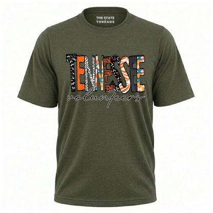 Tennessee Volunteers Retro Cowhide Pattern Script Shirt