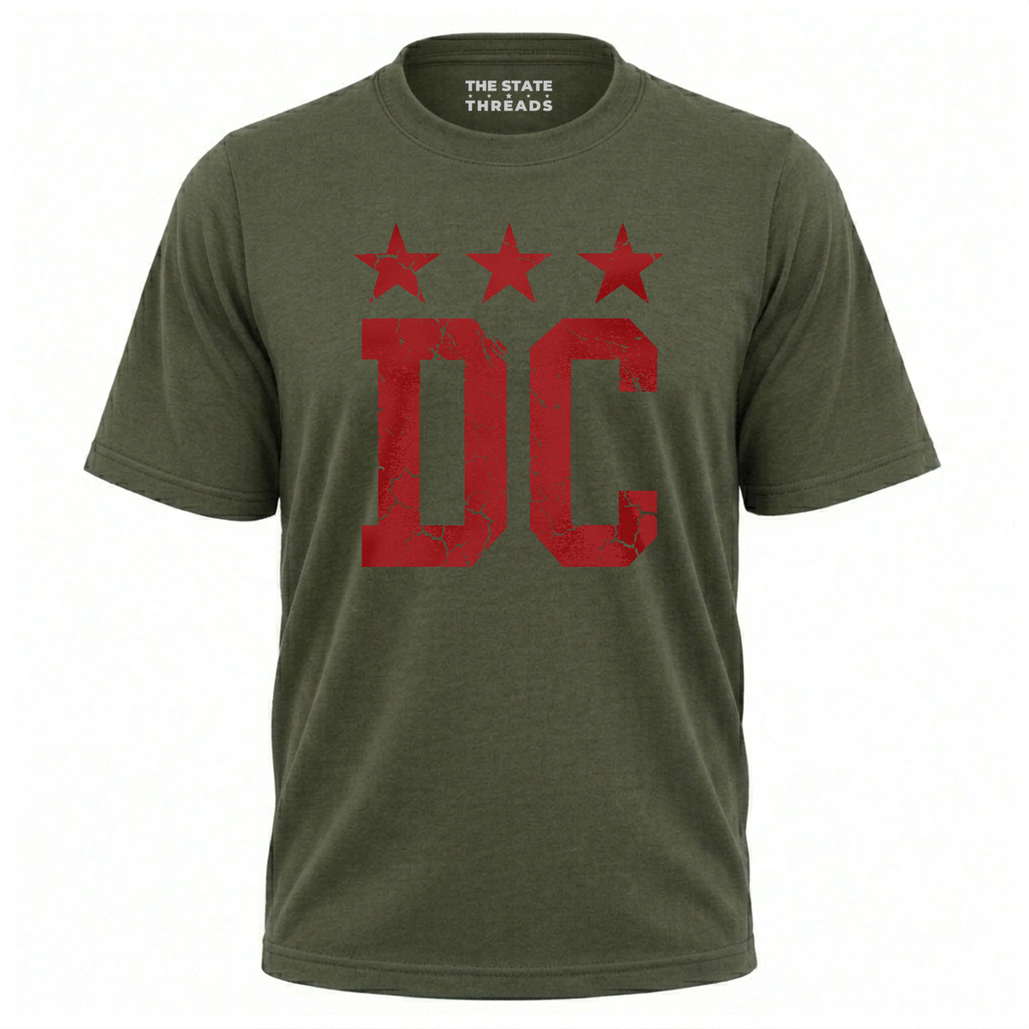 Washington DC Retro Distressed Star Flag Shirt