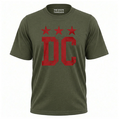 Washington DC Retro Distressed Star Flag Shirt
