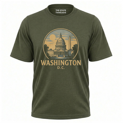 Washington DC Retro Capitol Building Monument Shirt