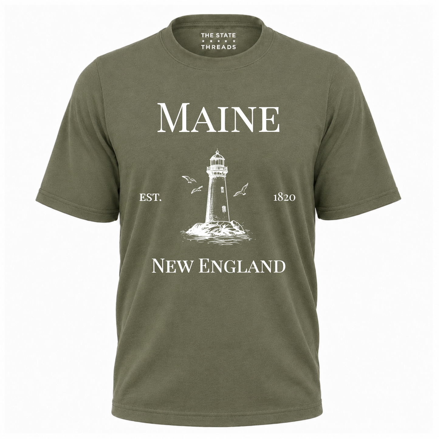 Maine New England Coastal Lighthouse Heritage Shirt