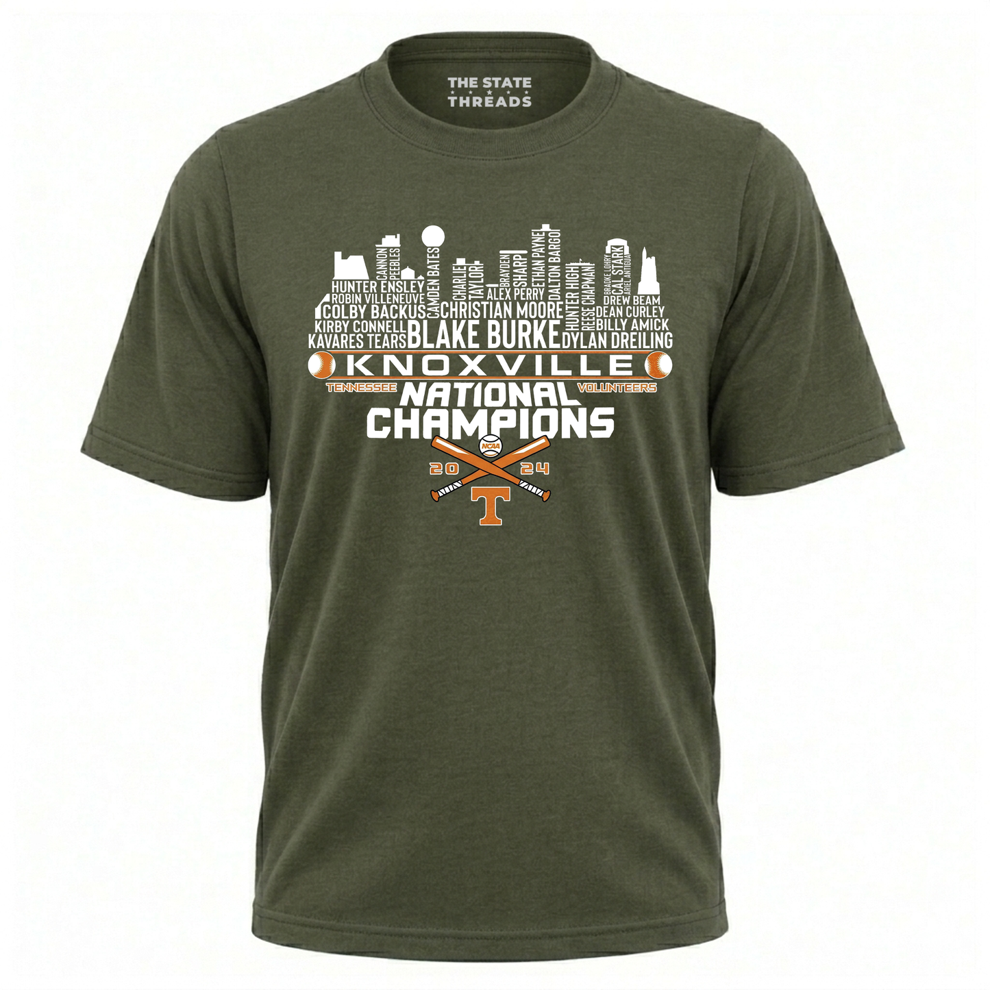 Tennessee Baseball 2024 National Champions Knoxville Skyline Shirt