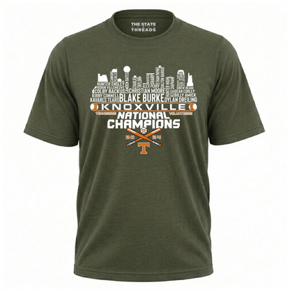 Tennessee Baseball 2024 National Champions Knoxville Skyline Shirt