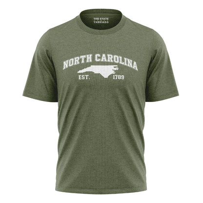 North Carolina State Map EST 1789 Collegiate Shirt