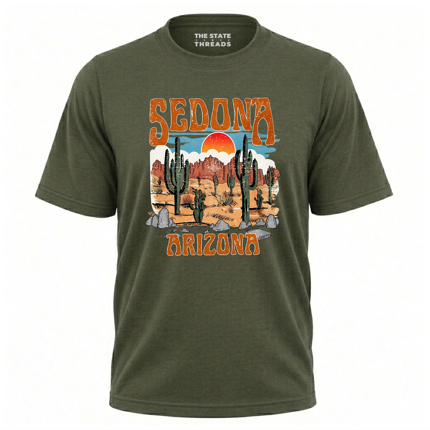Arizona Sedona Desert Retro Sunset Cactus Pride Shirt