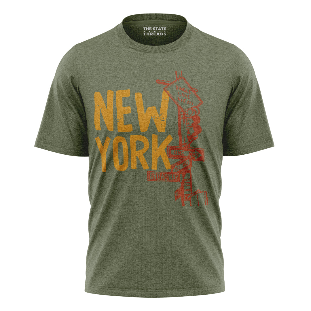 New York Broadway Street Signs Aesthetic Vintage Shirt