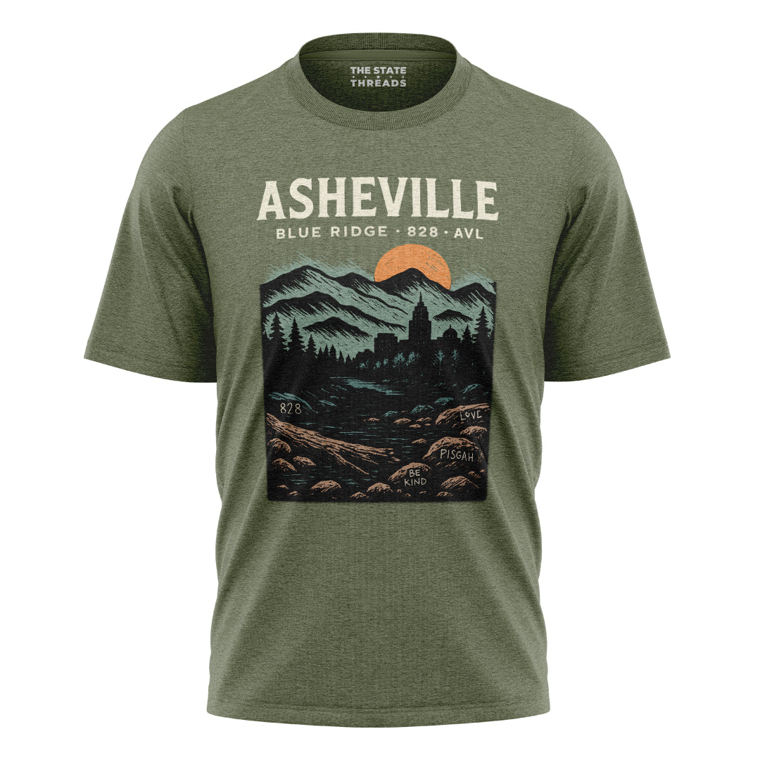 Asheville North Carolina Blue Ridge Mountains Vintage Shirt