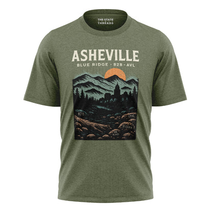Asheville North Carolina Blue Ridge Mountains Vintage Shirt