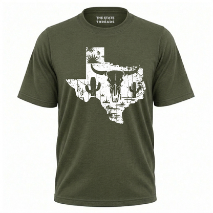 Texas Cactus Longhorn Desert State Pride Shirt