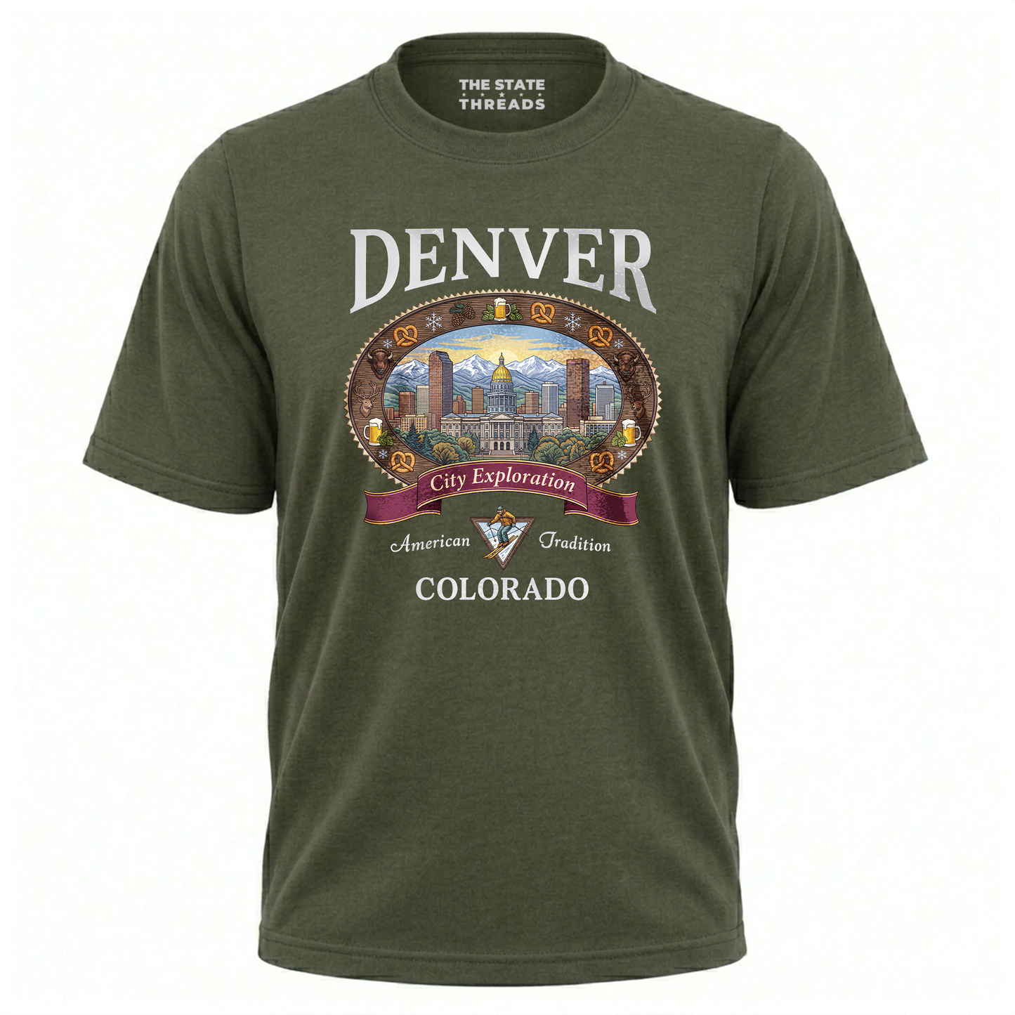 Denver Colorado Mountain City Exploration Shirt