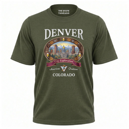 Denver Colorado Mountain City Exploration Shirt