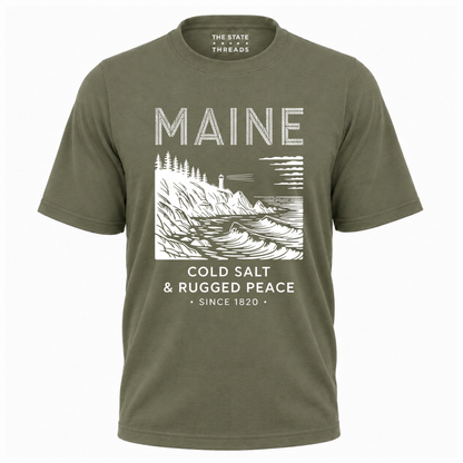 Maine Cold Salt Rugged Peace Vintage Shirt