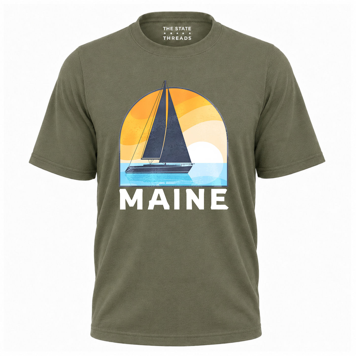 Maine Retro Sailboat Coastal Shirt