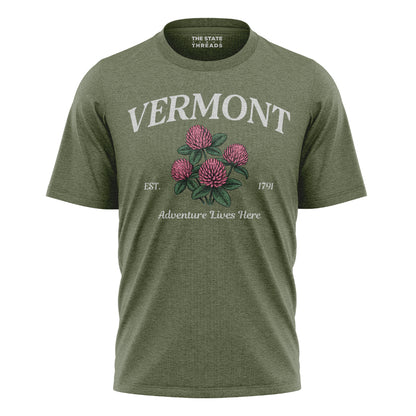 Vermont Red Clover State Flower Adventure Lives Here Shirt