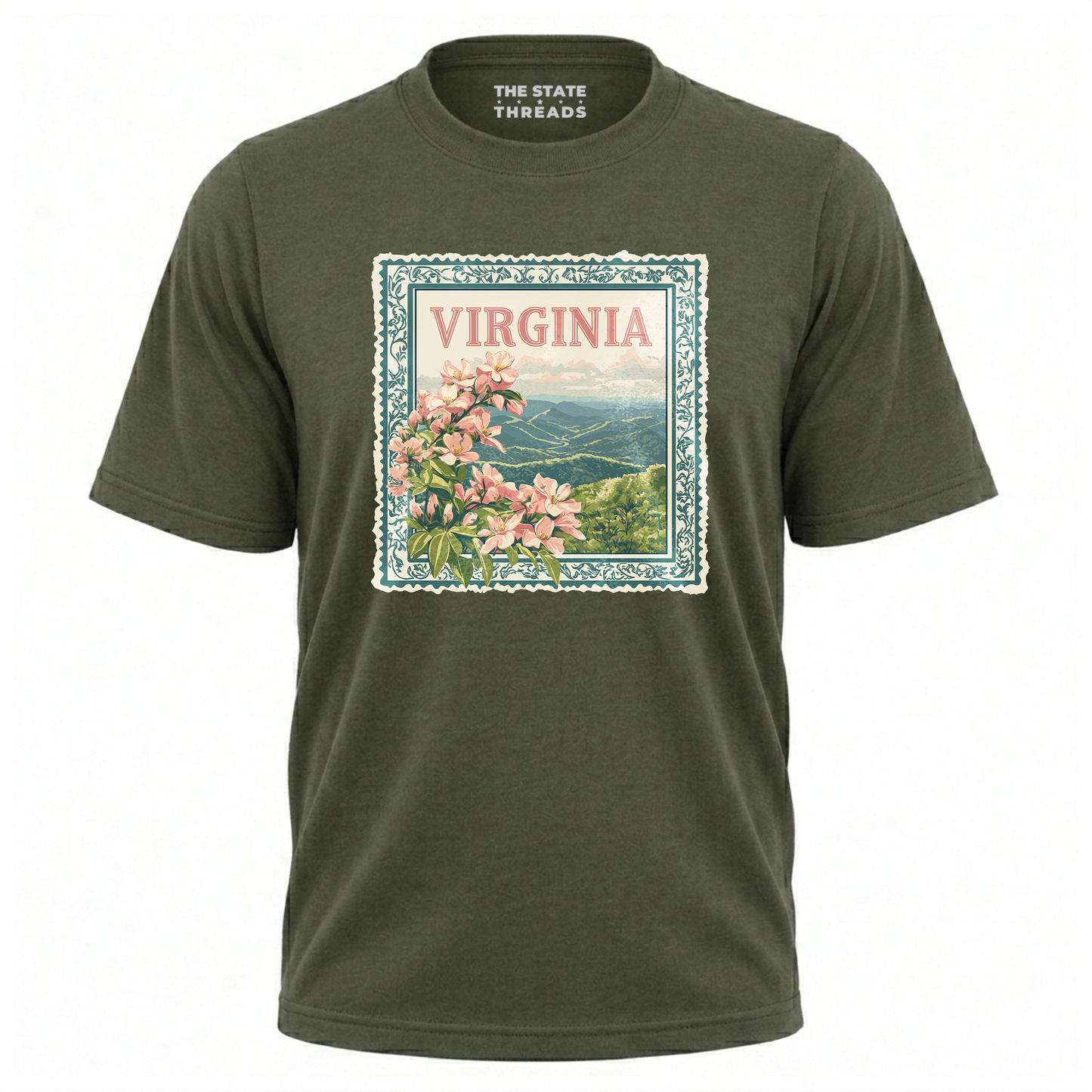 Virginia Floral Mountain Vista State Pride Shirt