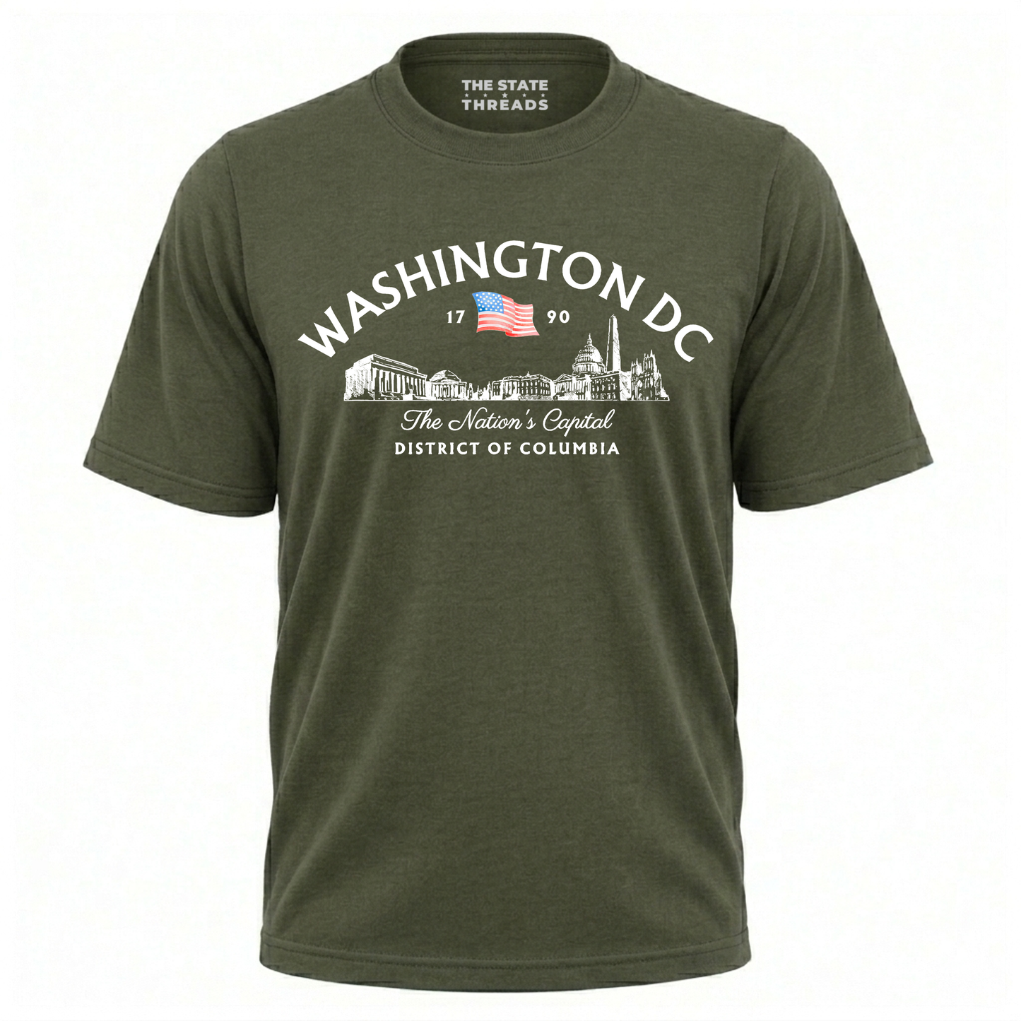 Washington DC Skyline American Flag Heritage Shirt