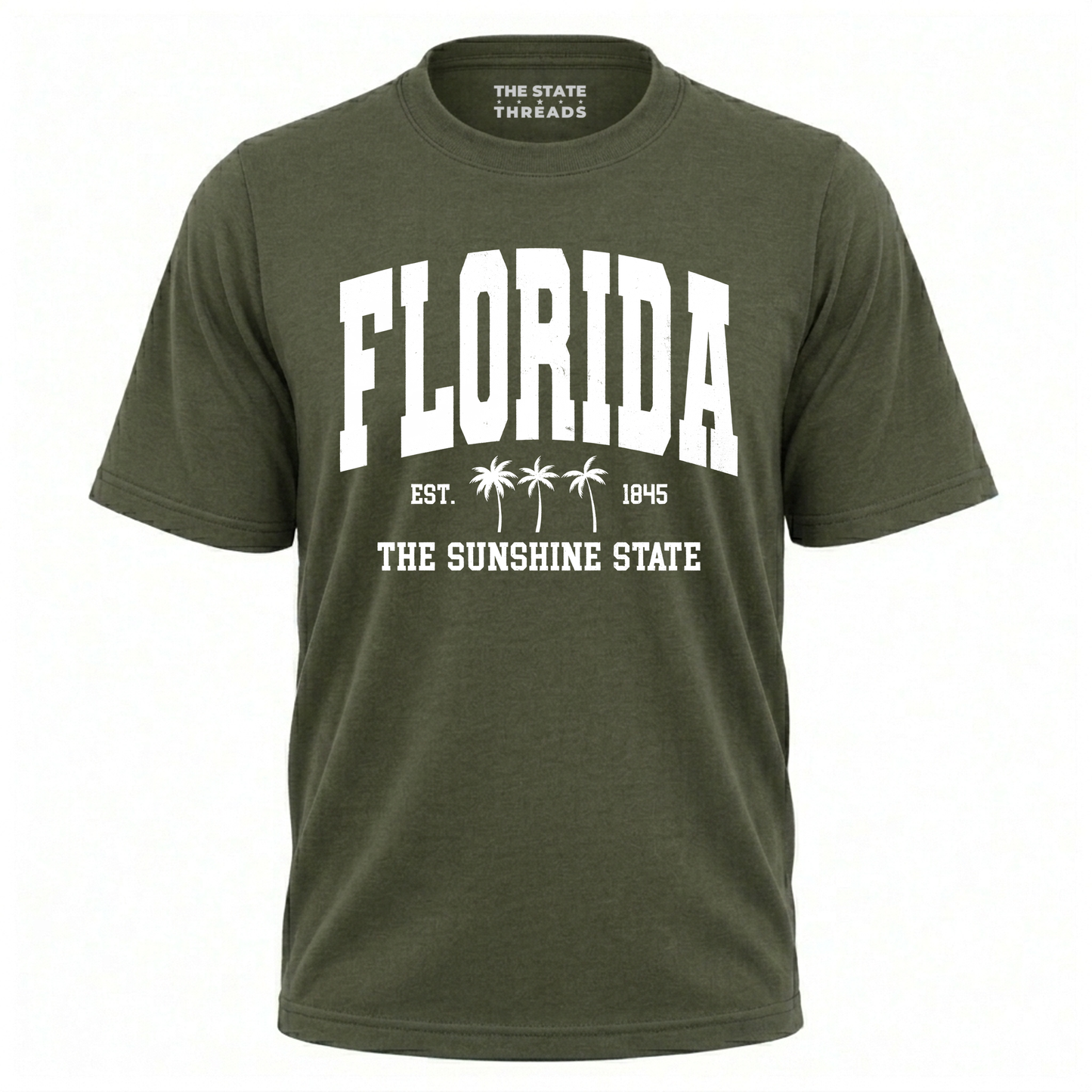 Florida The Sunshine State Vintage Palm Trees Varsity Shirt