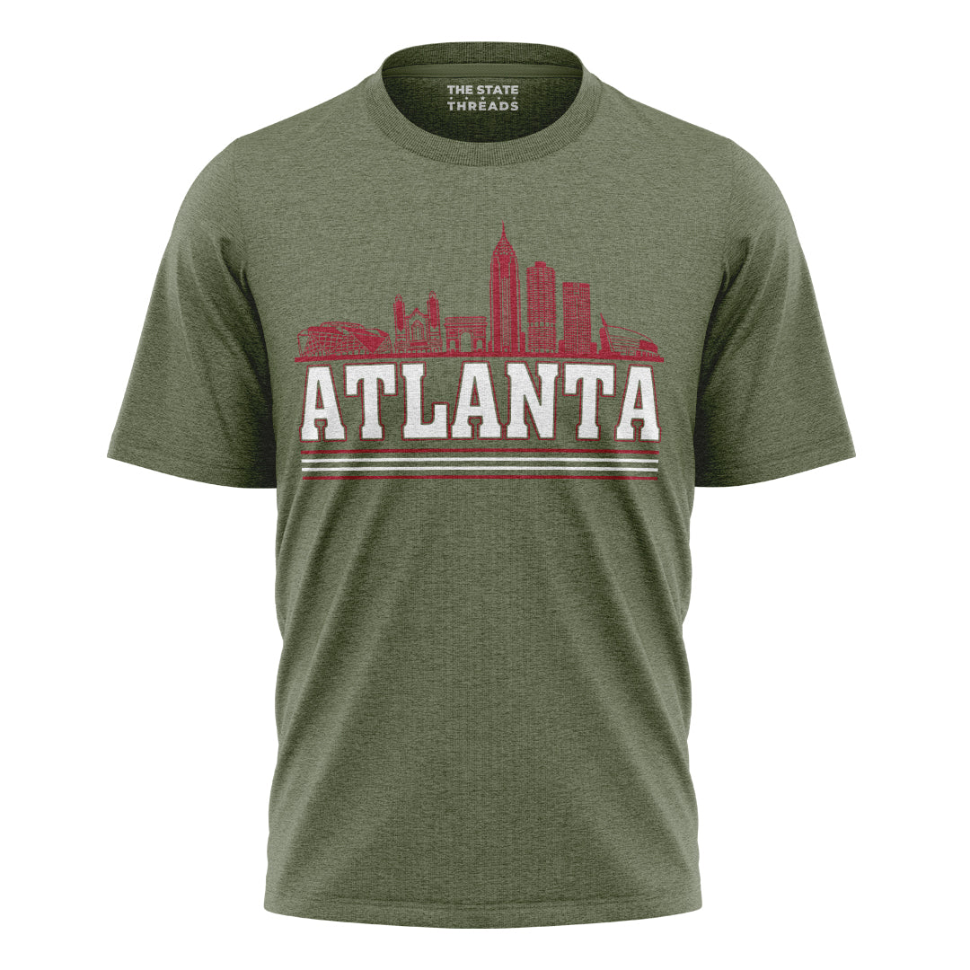 Atlanta Georgia City Skyline Collegiate Retro Vintage Shirt