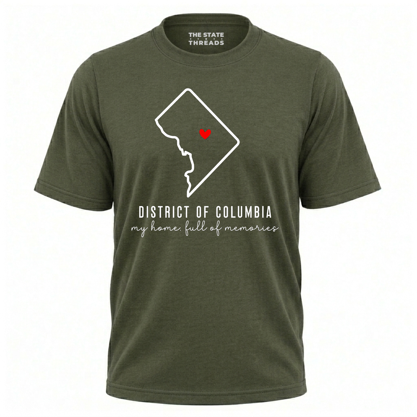 District of Columbia State Outline My Home Full of Memories Shirt