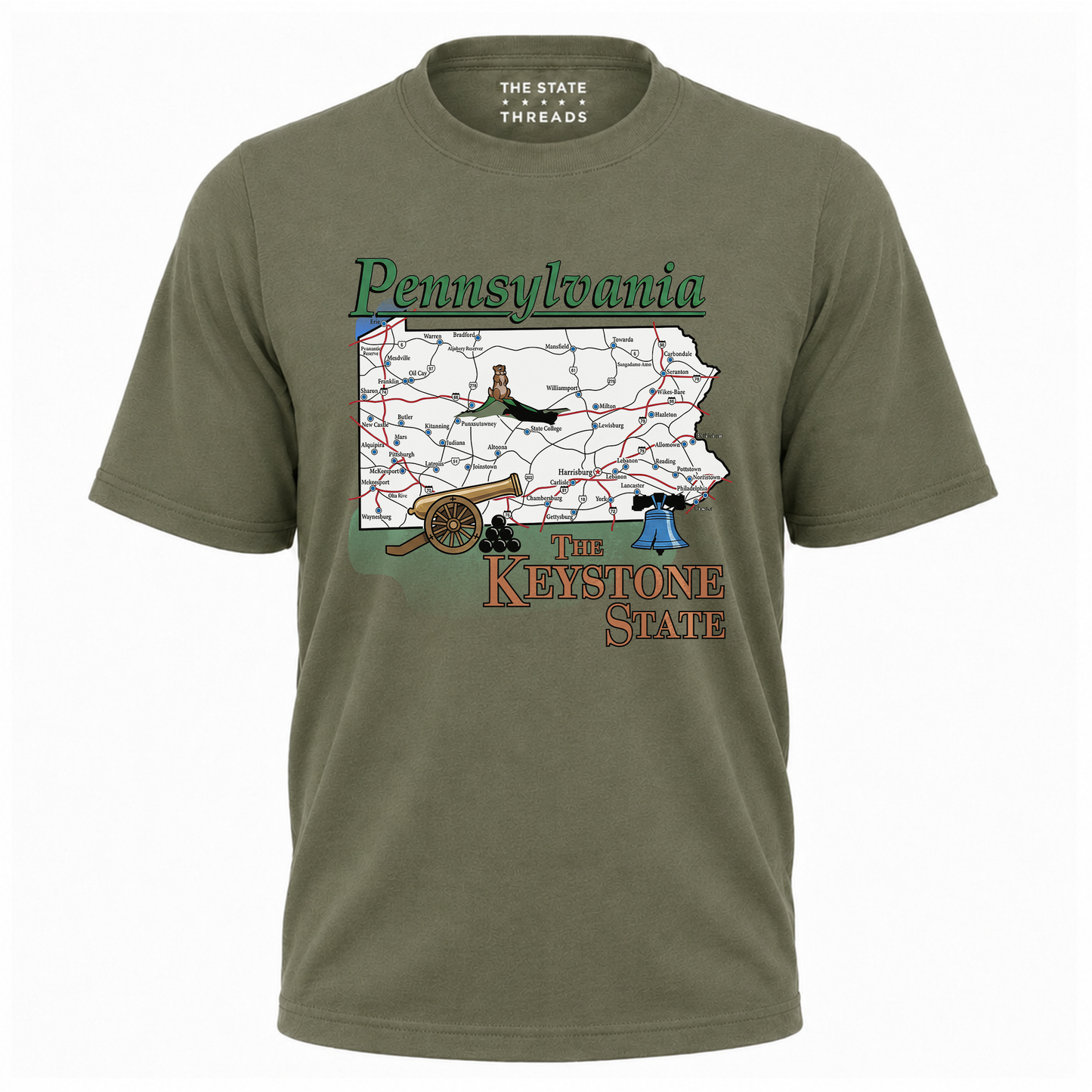 Pennsylvania Keystone State Vintage Souvenir Shirt